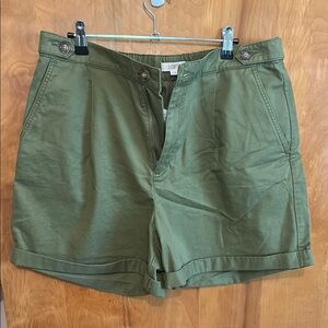 LOFT Green Shorts